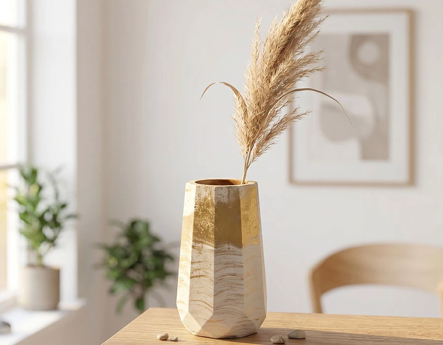 Vase facetté aurum