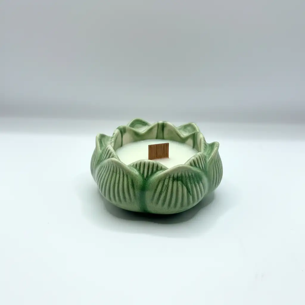 Bougie fleur de lotus en Jesmonite