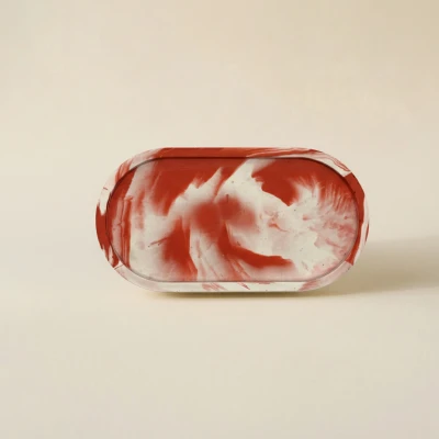 Plateau oval en Jesmonite – Vide Poche