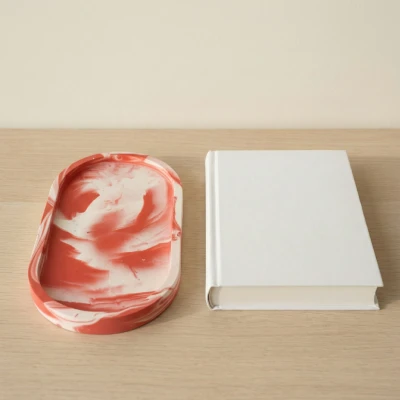 Plateau oval en Jesmonite – Vide Poche
