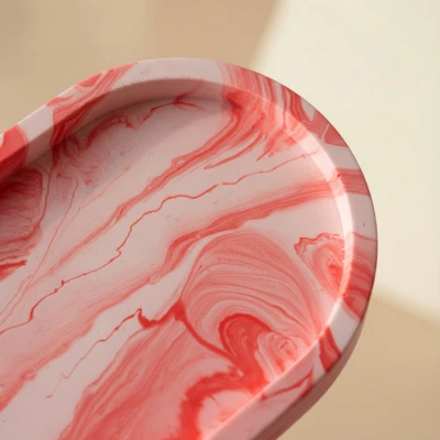 Plateau oval en Jesmonite – Vide Poche